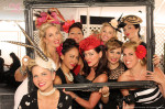 The fashion crew at Haute As Ever 1940's theme fashion show at the Del Mar Race Track summer 2013. Studio Savvy Salon, Mirror Mirror Cosmetics, Jody Lynn Photography and of course Meg Pasetta of Valentine Studios.